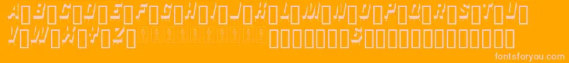 Venerada Font – Pink Fonts on Orange Background