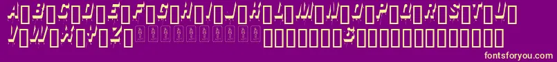 Venerada Font – Yellow Fonts on Purple Background