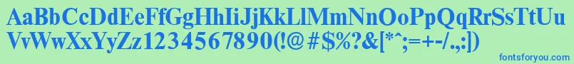 ThamesserialBold Font – Blue Fonts on Green Background