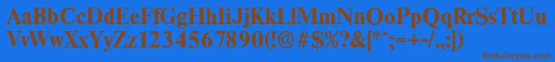 ThamesserialBold Font – Brown Fonts on Blue Background