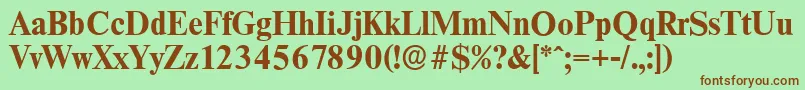 ThamesserialBold Font – Brown Fonts on Green Background