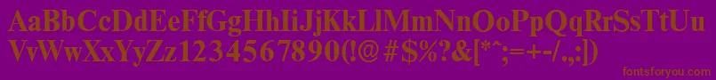 ThamesserialBold-fontti – ruskeat fontit violetilla taustalla