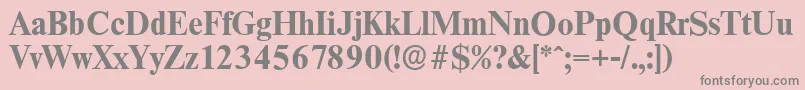 ThamesserialBold-fontti – harmaat kirjasimet vaaleanpunaisella taustalla
