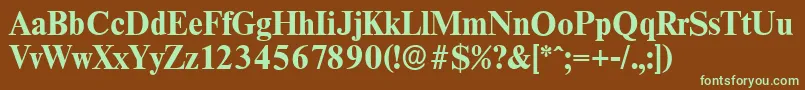 ThamesserialBold Font – Green Fonts on Brown Background