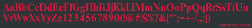 ThamesserialBold Font – Red Fonts on Black Background