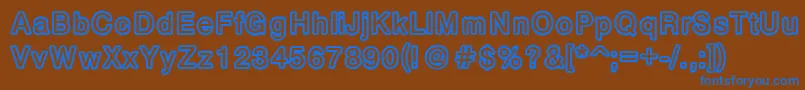 CarbonoPw Font – Blue Fonts on Brown Background