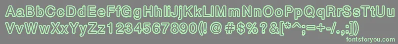 CarbonoPw Font – Green Fonts on Gray Background