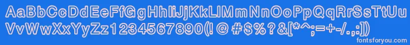 CarbonoPw Font – Pink Fonts on Blue Background