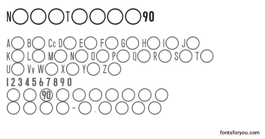 A fonte NikeTotal90 – alfabeto, números, caracteres especiais
