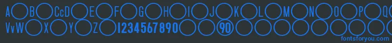 NikeTotal90 Font – Blue Fonts on Black Background