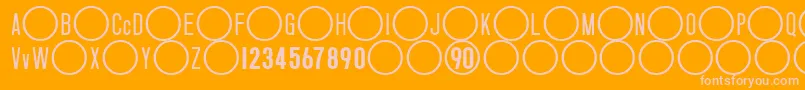NikeTotal90-Schriftart – Rosa Schriften auf orangefarbenem Hintergrund