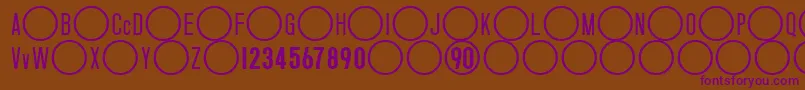 NikeTotal90 Font – Purple Fonts on Brown Background