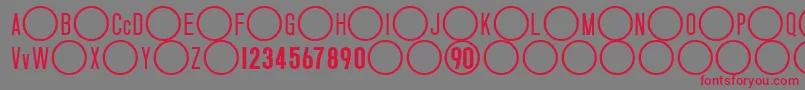 フォントNikeTotal90 – 赤い文字の灰色の背景