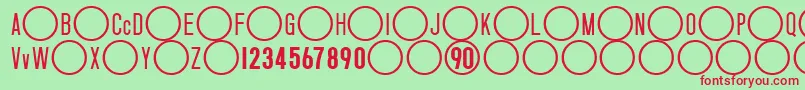 NikeTotal90 Font – Red Fonts on Green Background
