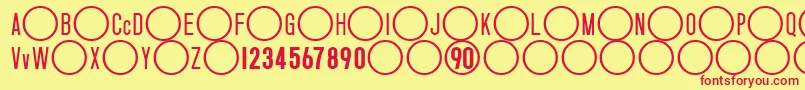 NikeTotal90 Font – Red Fonts on Yellow Background