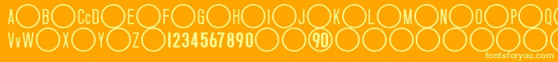 NikeTotal90 Font – Yellow Fonts on Orange Background