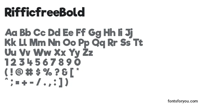 Schriftart RifficfreeBold – Alphabet, Zahlen, spezielle Symbole