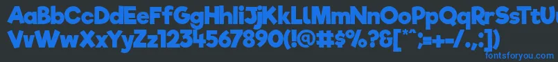 RifficfreeBold Font – Blue Fonts on Black Background