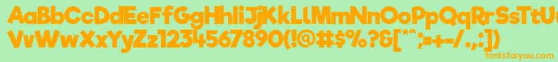 RifficfreeBold Font – Orange Fonts on Green Background