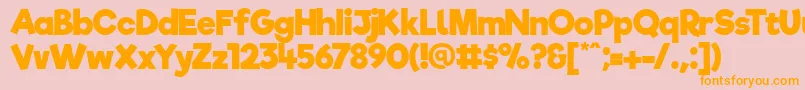 RifficfreeBold Font – Orange Fonts on Pink Background