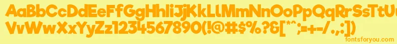 RifficfreeBold Font – Orange Fonts on Yellow Background