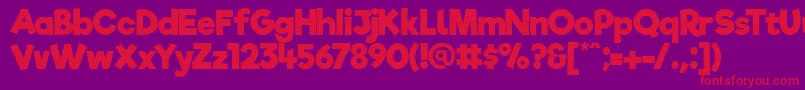 RifficfreeBold Font – Red Fonts on Purple Background