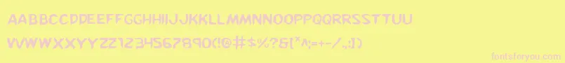 Kree Font – Pink Fonts on Yellow Background