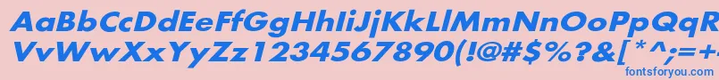 BelmarextoblBo Font – Blue Fonts on Pink Background