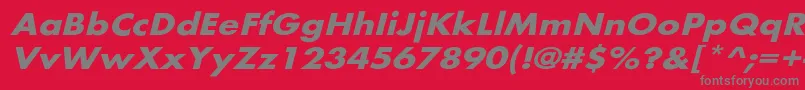 BelmarextoblBo Font – Gray Fonts on Red Background