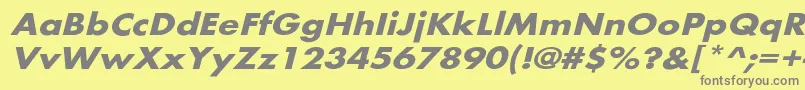 BelmarextoblBo Font – Gray Fonts on Yellow Background