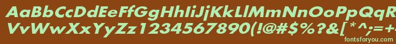 BelmarextoblBo Font – Green Fonts on Brown Background