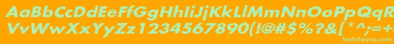 More about BelmarextoblBo Font BelmarextoblBo Font – Green Fonts on Orange Background