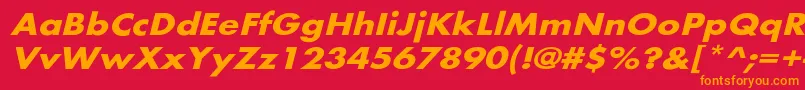 BelmarextoblBo Font – Orange Fonts on Red Background