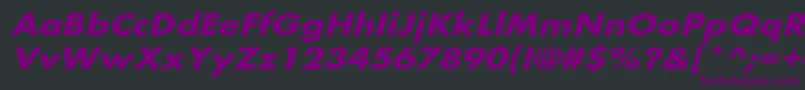 Czcionka BelmarextoblBo – fioletowe czcionki na czarnym tle