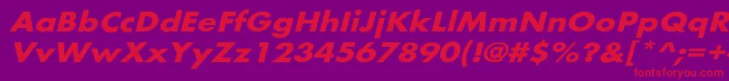 BelmarextoblBo Font – Red Fonts on Purple Background