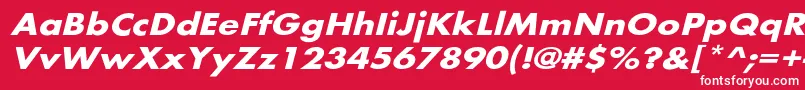 フォントBelmarextoblBo – 赤い背景に白い文字