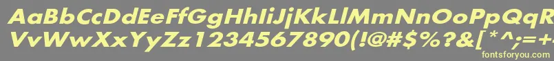 BelmarextoblBo-Schriftart – Gelbe Schriften auf grauem Hintergrund