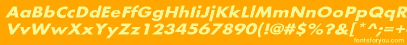 BelmarextoblBo Font – Yellow Fonts on Orange Background