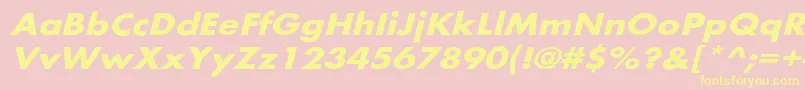 BelmarextoblBo Font – Yellow Fonts on Pink Background