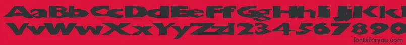 Chunbsd Font – Black Fonts on Red Background