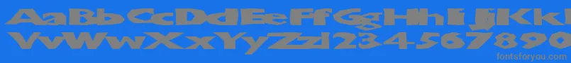 Chunbsd-Schriftart – Graue Schriften auf blauem Hintergrund