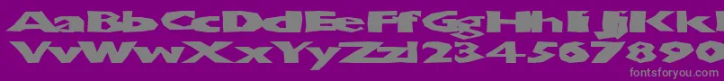Fonte Chunbsd – fontes cinzas em um fundo violeta