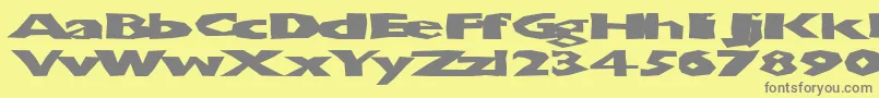 Chunbsd Font – Gray Fonts on Yellow Background