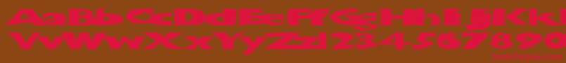 Chunbsd Font – Red Fonts on Brown Background