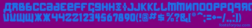 KremlinMenshevikBold Font – Blue Fonts on Purple Background