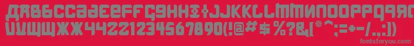 KremlinMenshevikBold Font – Gray Fonts on Red Background