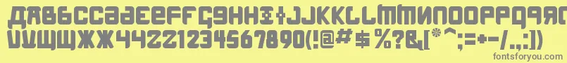 KremlinMenshevikBold Font – Gray Fonts on Yellow Background