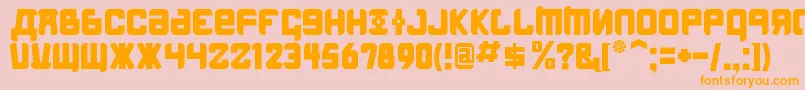 KremlinMenshevikBold Font – Orange Fonts on Pink Background