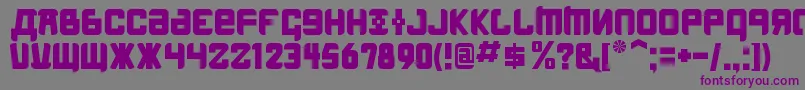 KremlinMenshevikBold-Schriftart – Violette Schriften auf grauem Hintergrund