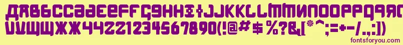 KremlinMenshevikBold Font – Purple Fonts on Yellow Background